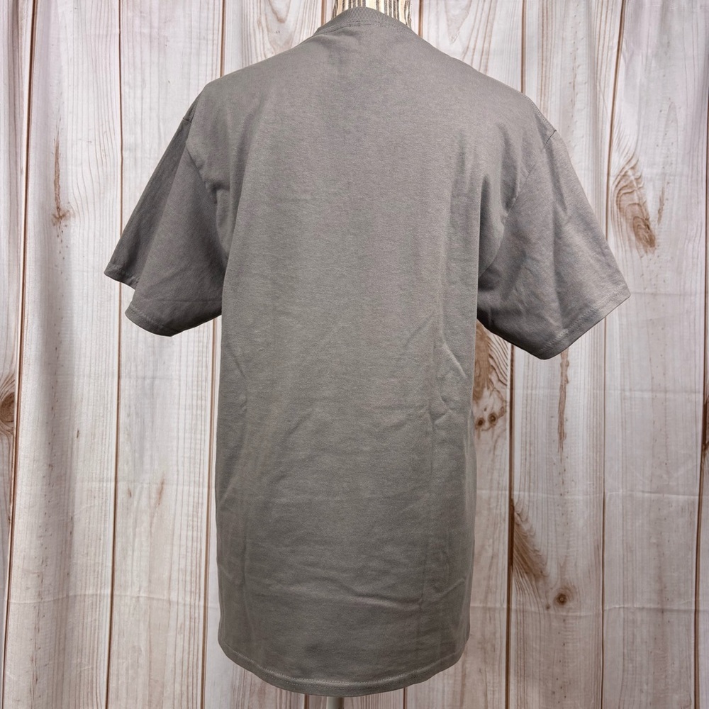 Port & Company Mens Graphic Tee Humor Short Sleeve T-Shirt Gray Size Medium - Picture 3 of 12
